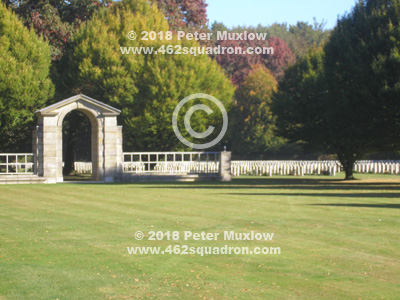 Reichswald Forest War Cemetery - Archway inside and to the right of the main entrance, 10 October 2018. 