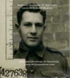 William Edward Dyer 427638 RAAF at enlistment in August 1942, later posted to 462 Squadron, Driffield.