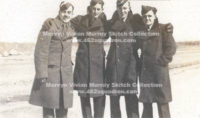 AC Mervyn Vivian Murray Skitch, 442482 RAAF, and three Air Force friends, whilst training in Canada, early 1944.