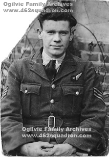 Sergeant Matthew Ogilvie 1595990 RAFVR, Air Gunner, mid 1944, Dunscroft (later posted to 462 Squadron). 