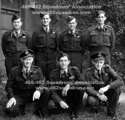 Crew 15 of 462 Squadron, Robert Thomson Craig, Richard Henry Gee, Mervyn John Coleman, R J Constable, Roger John Evans, Pilot Peter Hamilton Finley, Kenneth John Brown, all previously 466 Squadron.