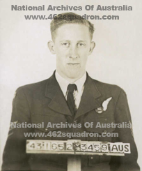 Sgt Patrick John Wilson 431652 RAAF with Air Gunner's brevet, later posted to 462 Squadron Foulsham 1945.
