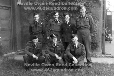 Crew 36, 462 Squadron RAAF, Driffield, Sydney Robert Fuller, Neville Owen Reed, Mervyn George Isaac, Jock Scott (?), Stanley James Minett, Walter Donald Friend, Phillip Swarbrick.