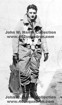John William Harris 1337631 RAFVR, dressed in flying gear (posted to 462 Squadron)