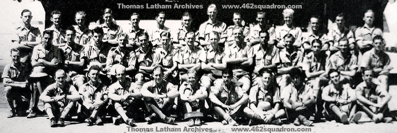 Group of 462 Squadron personnel at Fayid, Egypt, late 1942, including Thomas Latham, 570482 RAF.