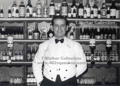 Tom Walker in 1953, employed as Bar Manager, Meadow Bank Hotel, Rotherham (ex-Sgt RAF, and Flight Engineer, 462 Squadron RAAF, Foulsham).