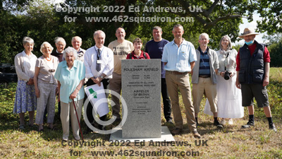 ABCT Marker 201, Foulsham, 28 August 2022, group at unveiling of Granite Memorial.