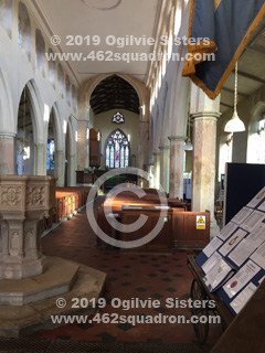 Interior of Holy Innocents' Church, Foulsham, visited 23 February 2019 (462 Squadron).