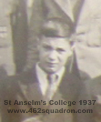 John Heggarty at St Anselm's College, 1937 (later 1238295/179888 RAFVR, 462 Squadron).