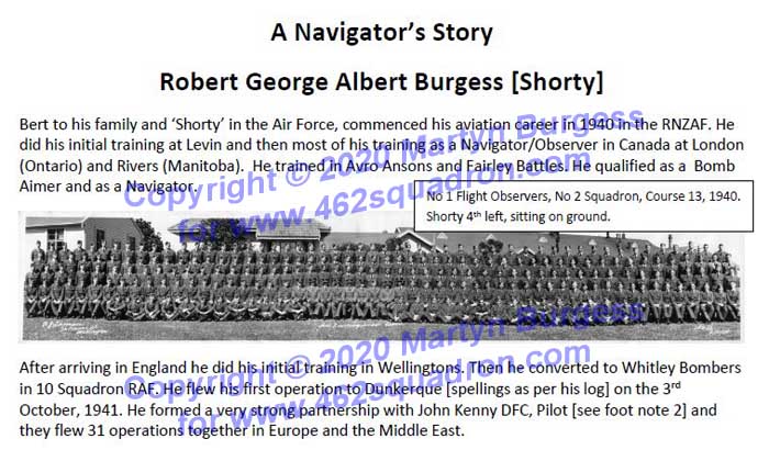 Robert George Albert Burgess 403601 RNZAF, 462 Squadron