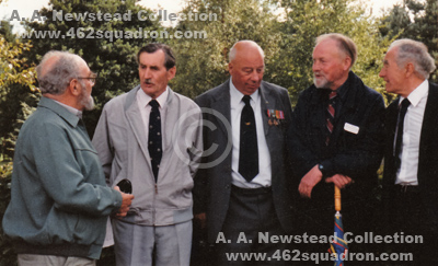 Len Brocklesby at Foulsham 1989, formerly 462 Squadron, with other Veterans.