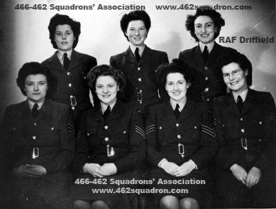 Driffield, 7 WAAF Sergeants, assisting 462 Squadron 